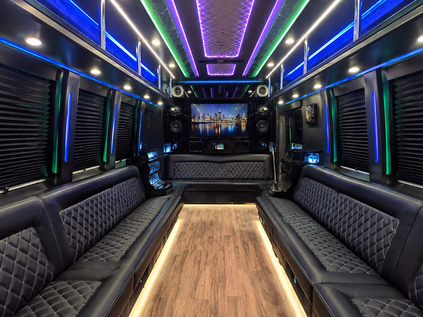boynton beach 25 passenger party bus interior