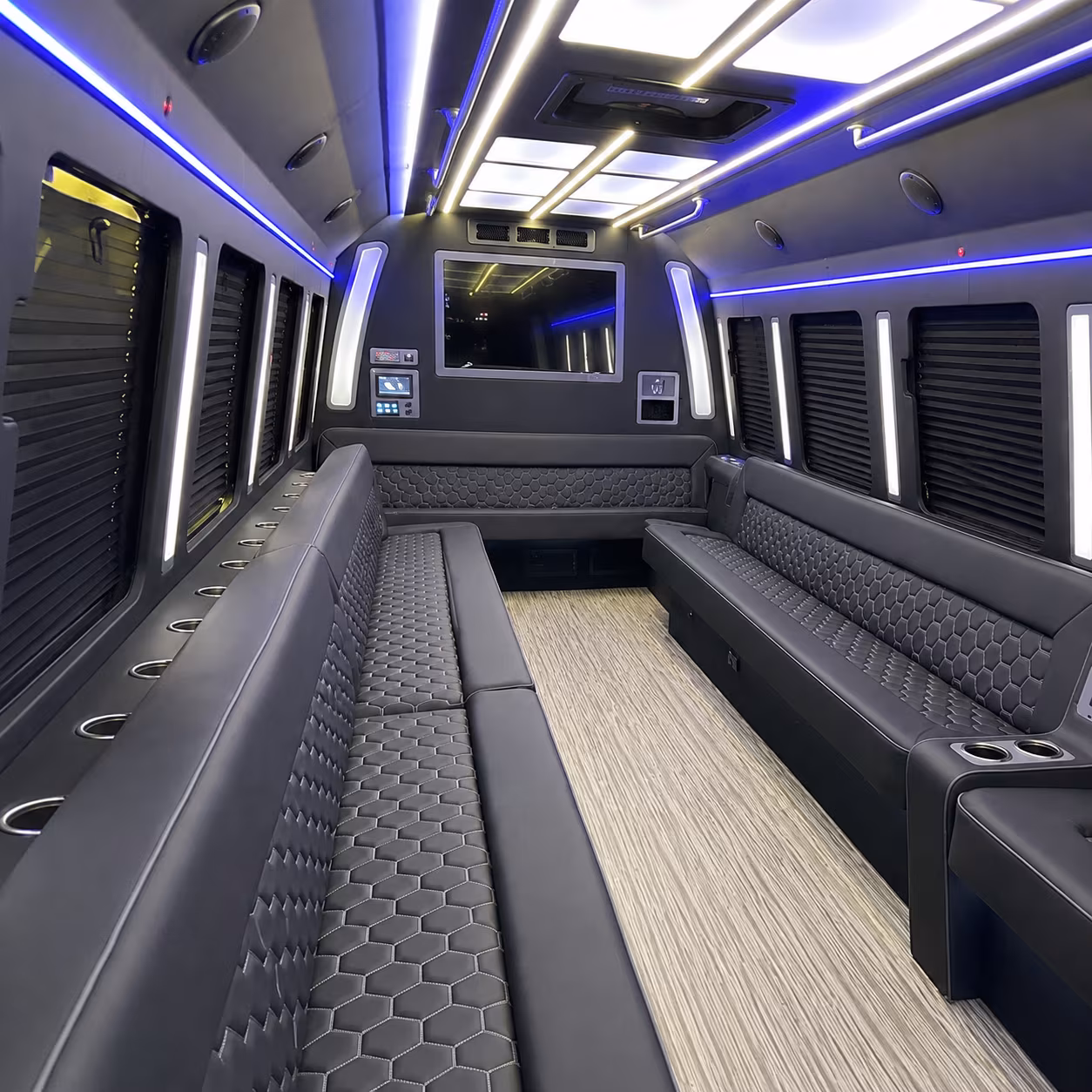 boynton beach 40 passenger party bus inside