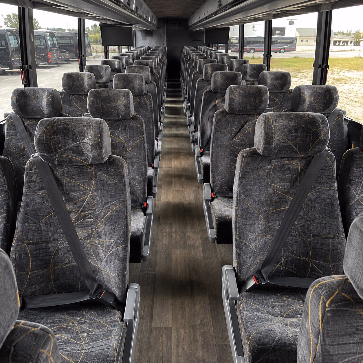 boynton beach charter bus rental interior